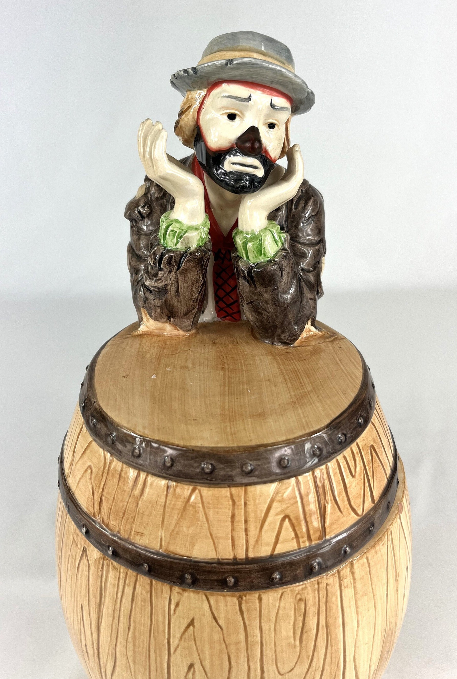 Emmett Kelly Jr. Ceramic Cookie Jar Rare Vintage, Highly