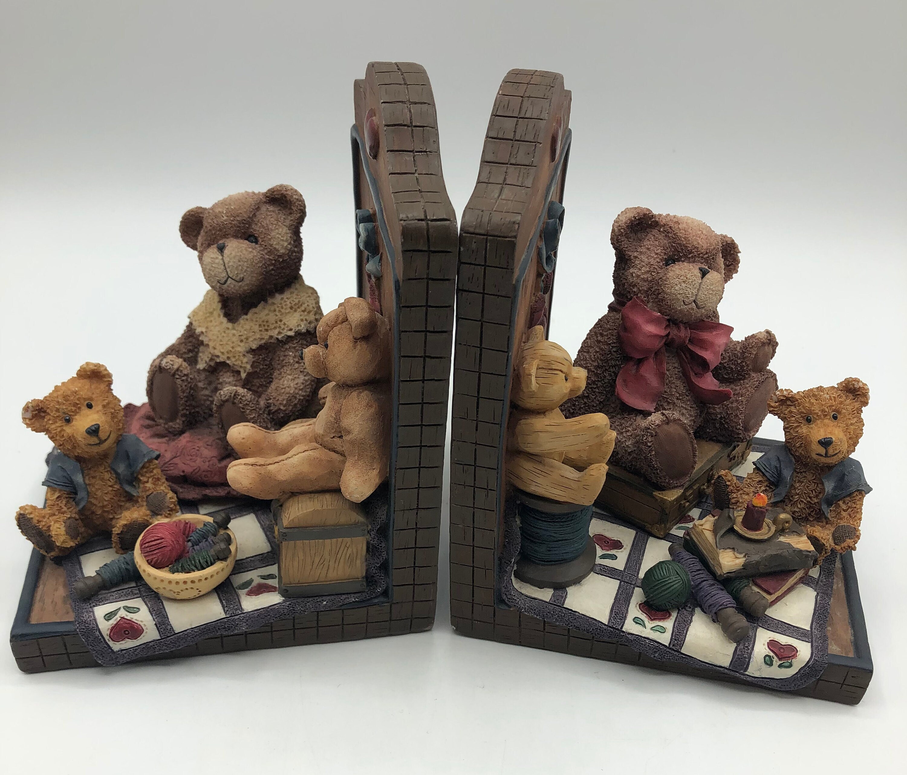 Bears Playing Piano Set Of Bookends 