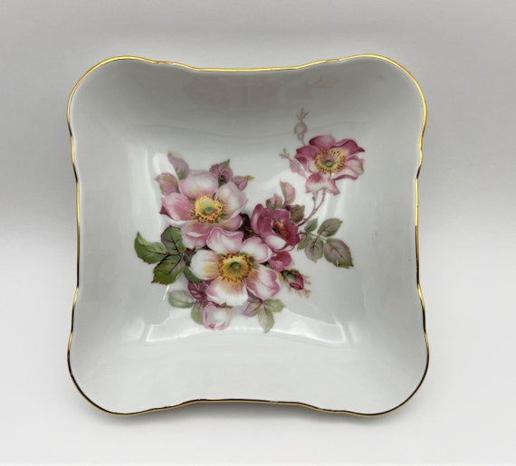 Vintage Wild Rose China Bowl by Schumann Arzberg Germany - Etsy