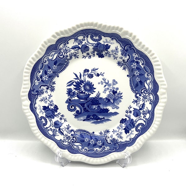 Spode Blue Room Collection "May" Regency Series 10.5" Plate First Introduced c 1826 Made in England
