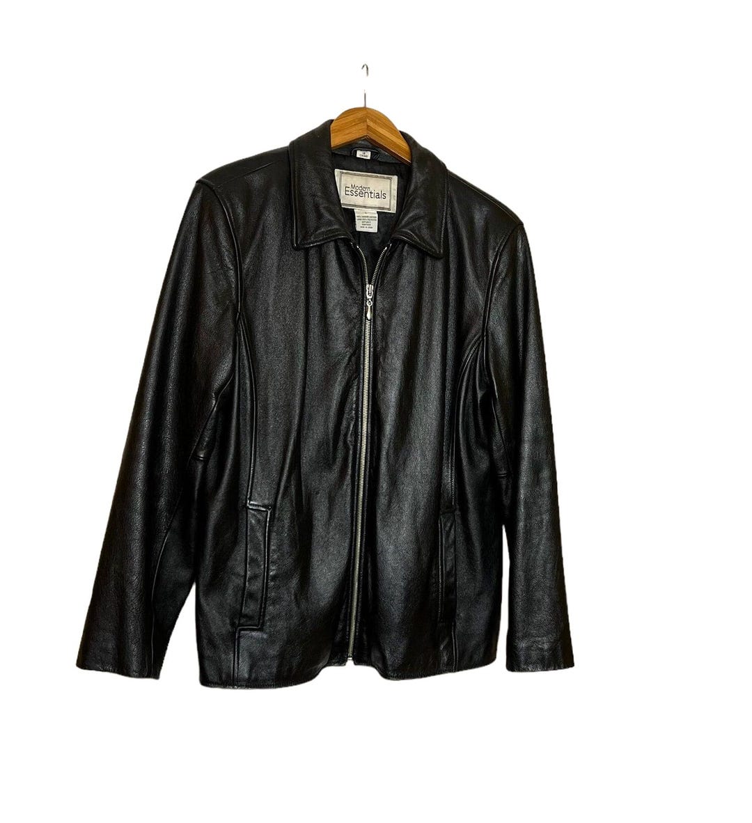 Ladies Genuine Black Leather Jacket Size Large by Modern