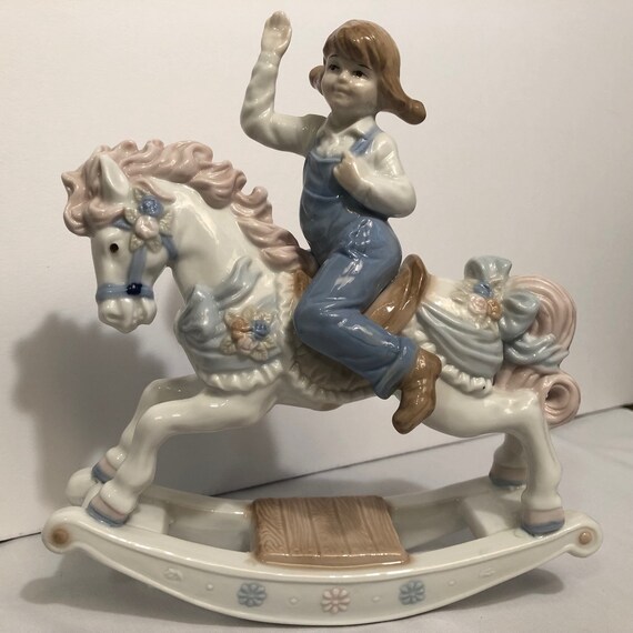 girl on rocking horse