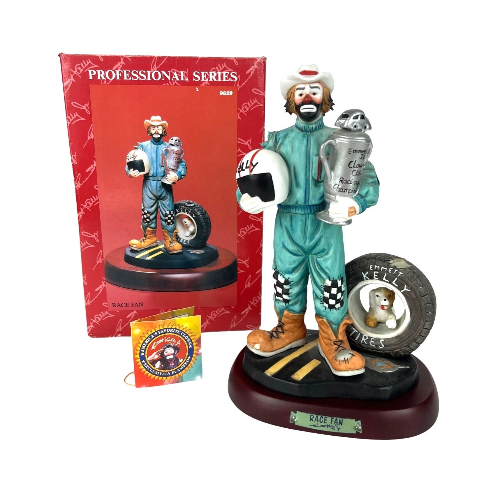 Emmett Kelly Jr. Professional Series Collection Race Fan Porcelain