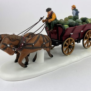 Horse Drawn Squash Cart Bachman's 110th Anniversary 1995, Department 56
