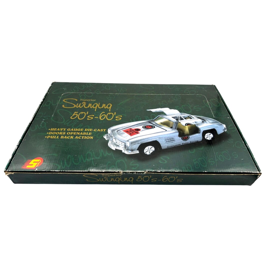 Swinging 50s-60s Die-cast Car Set 12-piece Heavy Gauge Pull Back