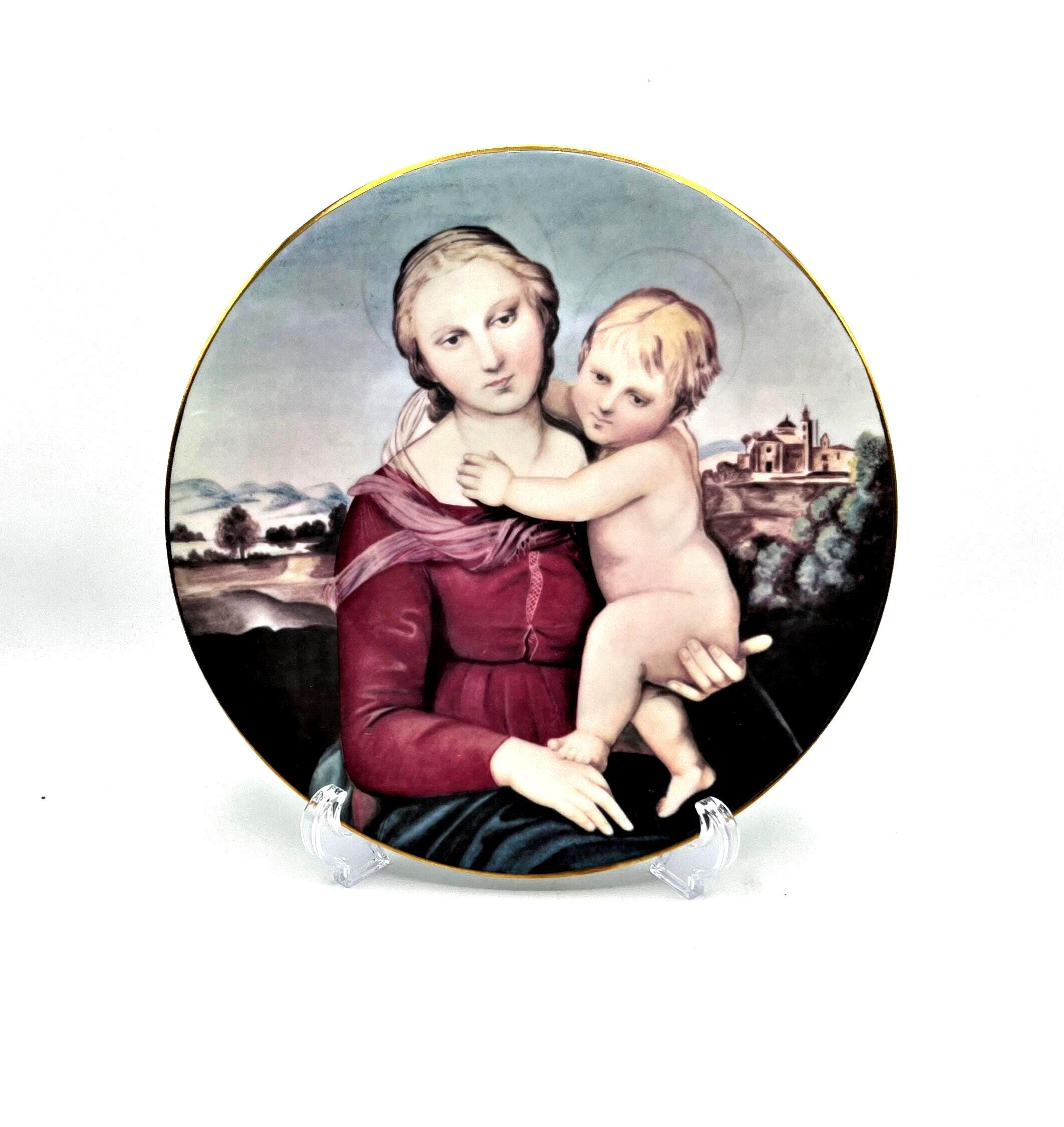 1974 Madonna and Child Limoges Plate With Cowper Madonna and Child