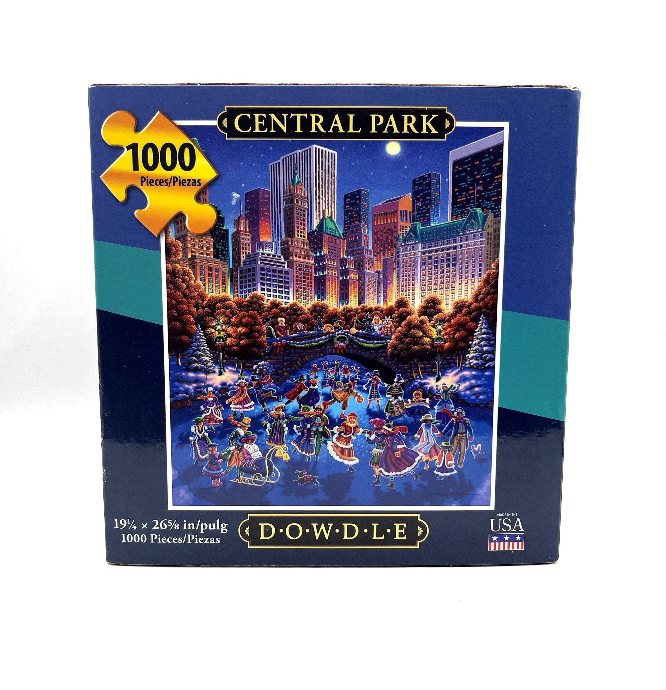 Eric Dowdle 1000 Piece Central Park Puzzle in Keepsake Box. 19-1/4