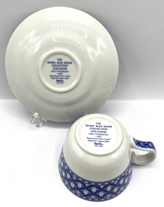 Spode Blue Room Collection Geranium Cup and Saucer First