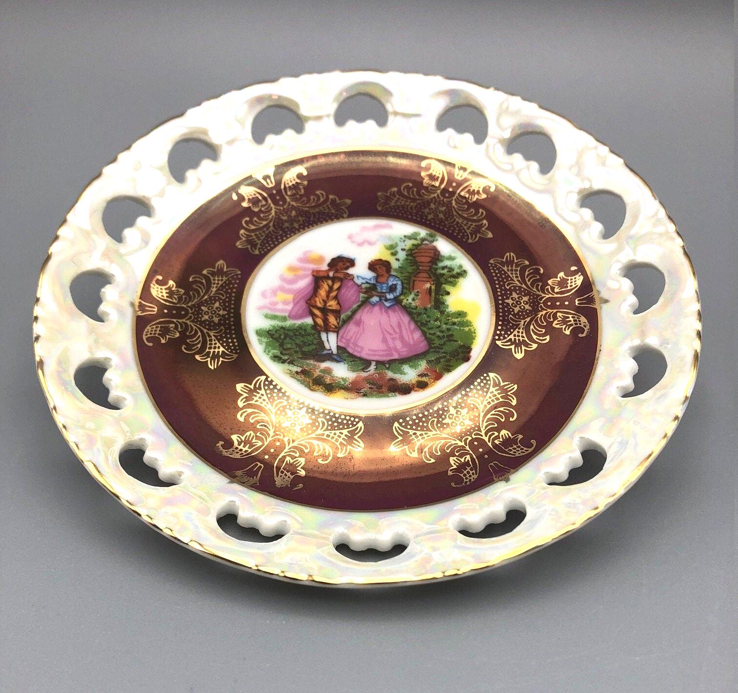 ロワイヤルリモージュ「リトロンカップ（Rinceaux）」C&S Vintage Royal Japan Teacup and Reticulated Saucer, Colonial