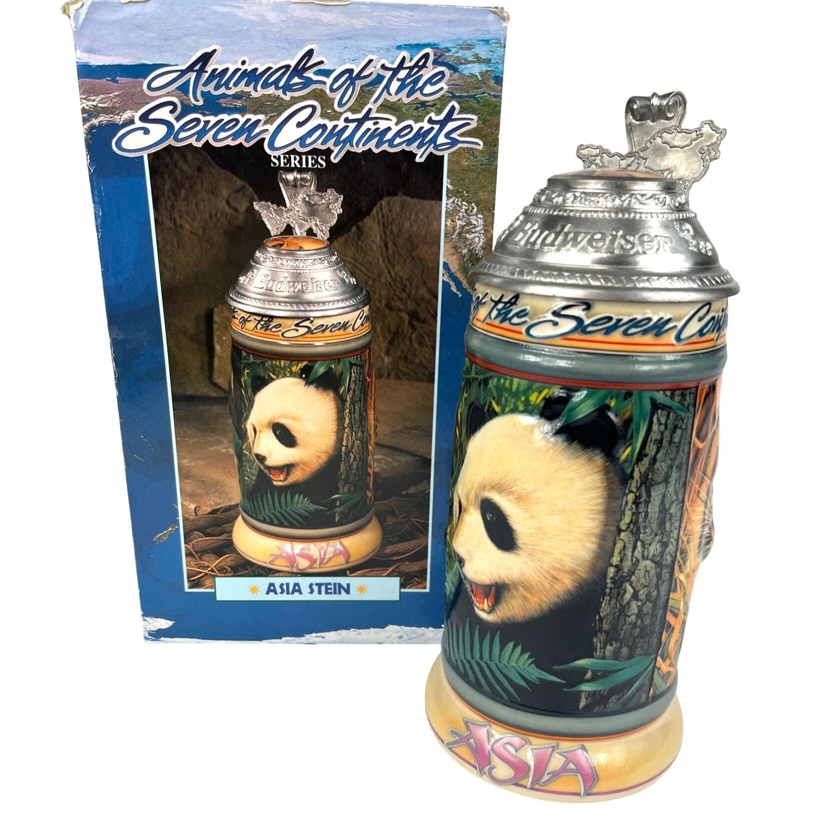 Budweiser Animals of the Seven Continents Series Stein With Lid 1