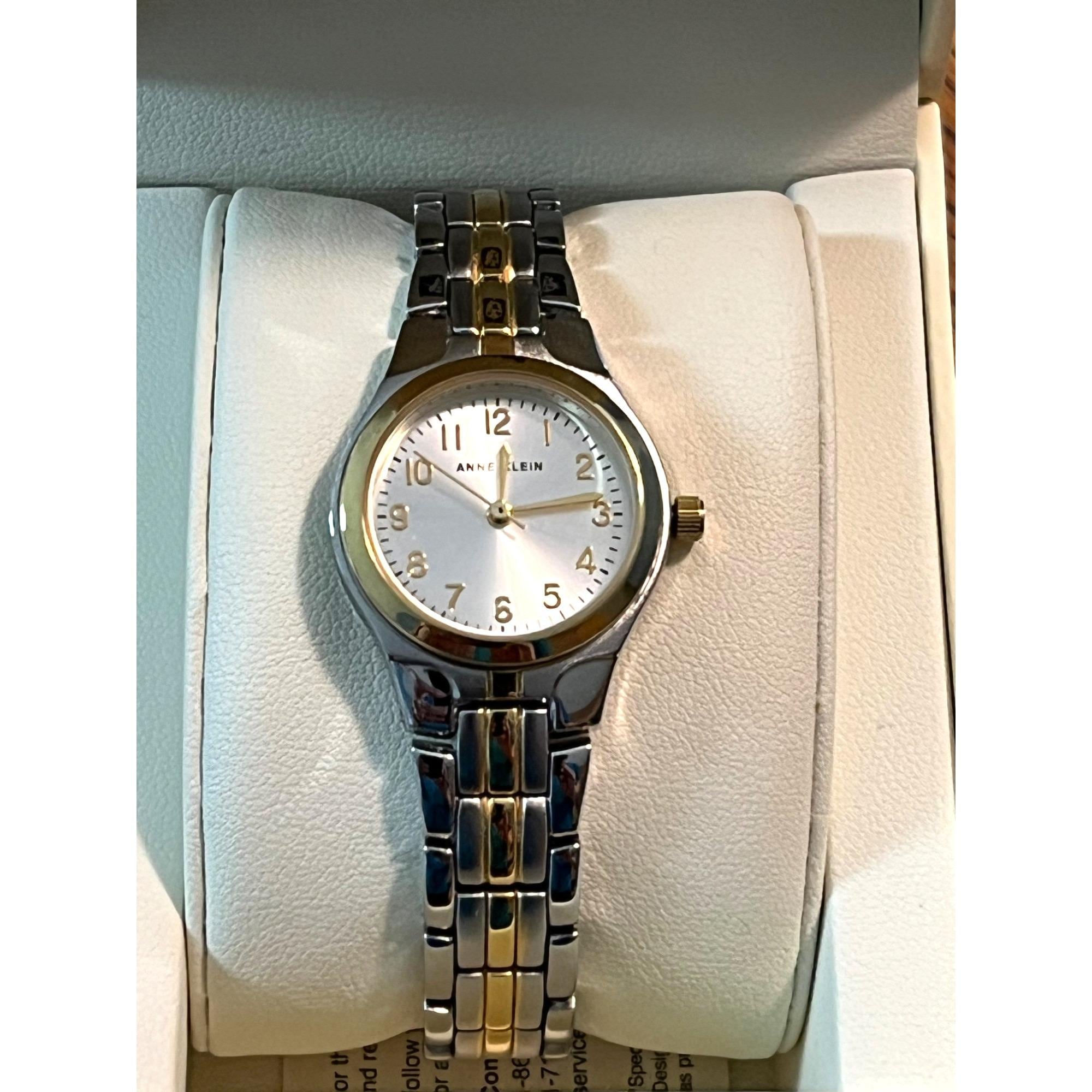 Vintage Timeless Classic Old Money Anne Klein Rhinestones & Two Tone Metal Watch Luxury meets versatility with our elegant two-tone watches  main image 3
