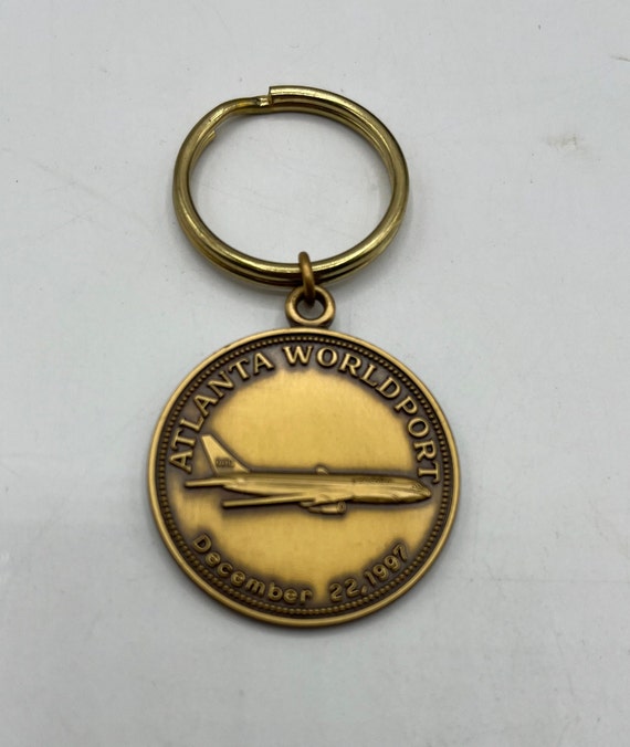 Delta Air Lines Brass Key Ring, Commemorative of Over 100 Million