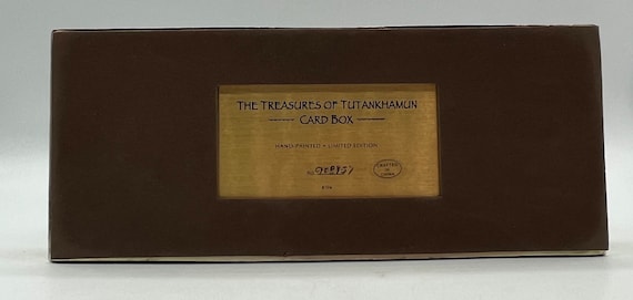 Franklin Mint the Treasures of Tutankhamun Desk Card Box Original