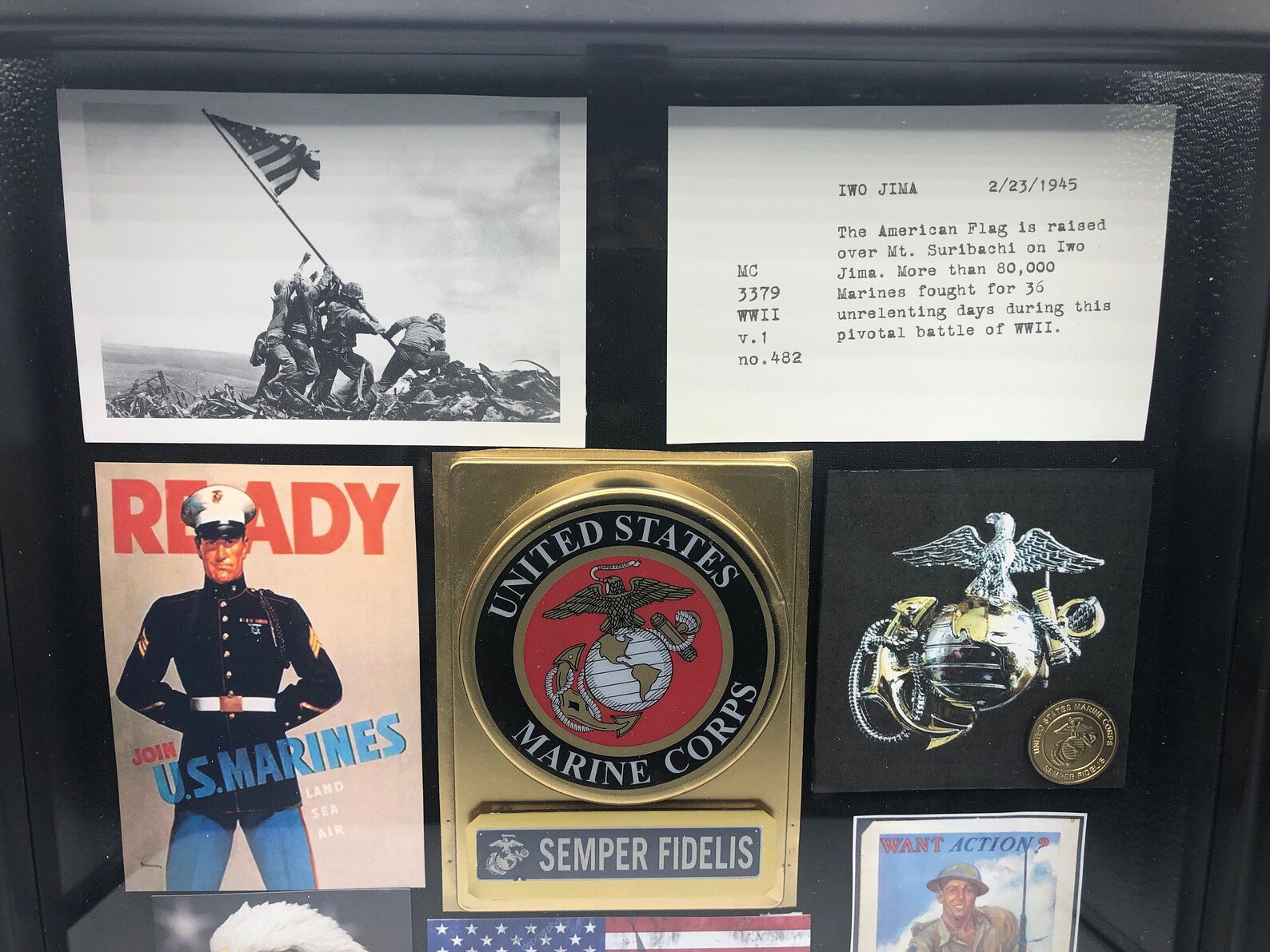 U. S. Marine Corps Shadow Box Display. Marine Corp Vets or - Etsy