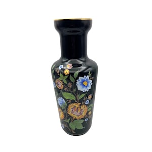 Hand-Painted Floral Ardalt 13.5&quot; Vase Made in Italy