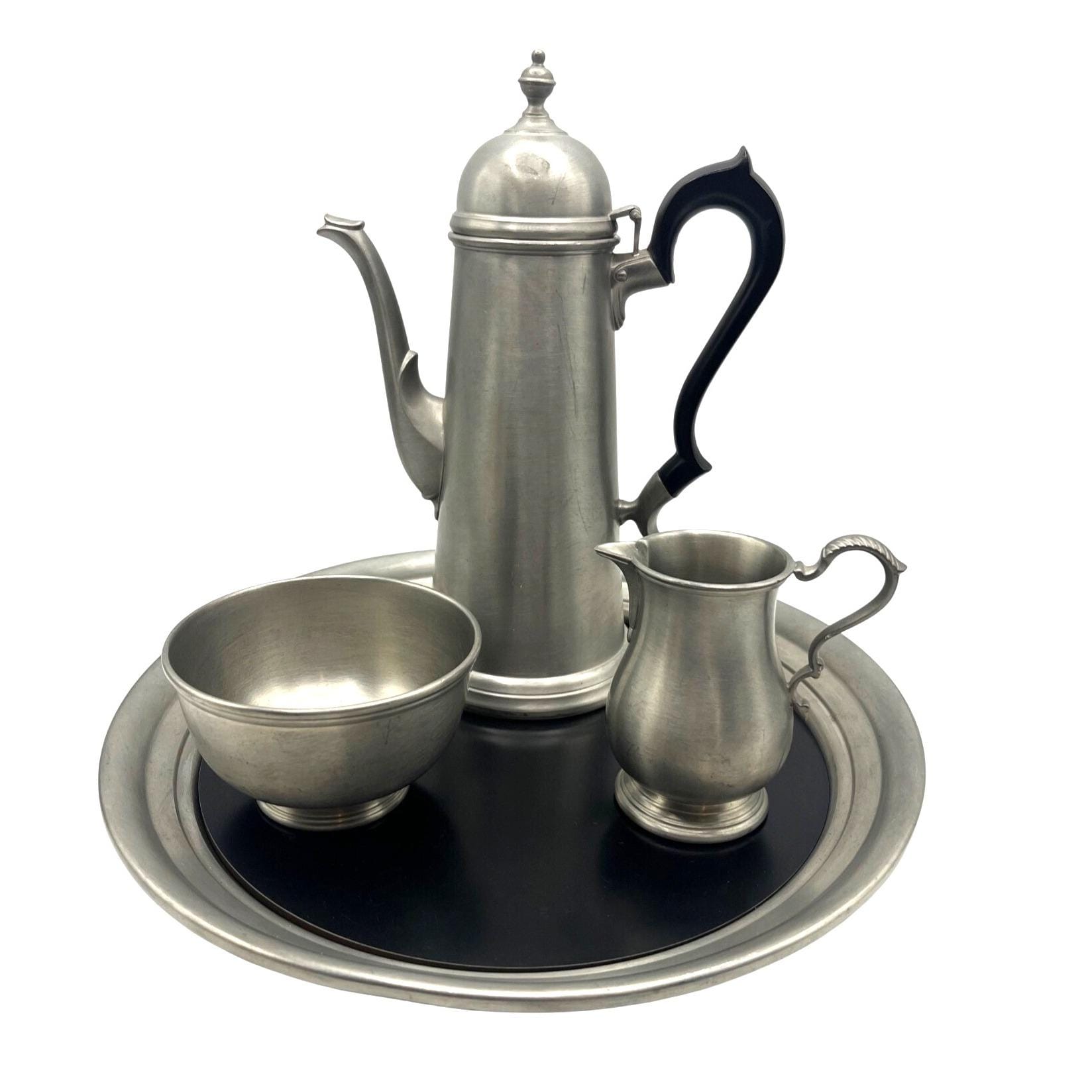 Vintage Wallace Pewter Coffee Set 25 Year Southern Bell Service