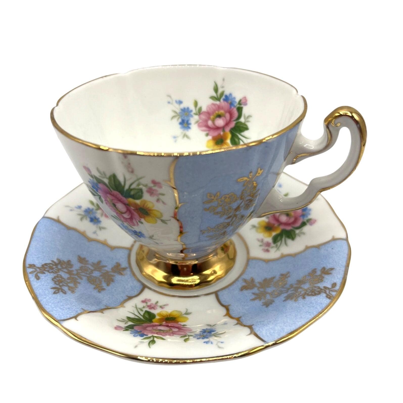 Vintage Royal Adderley Fine Bone China Est. 1789 Blue White Tea