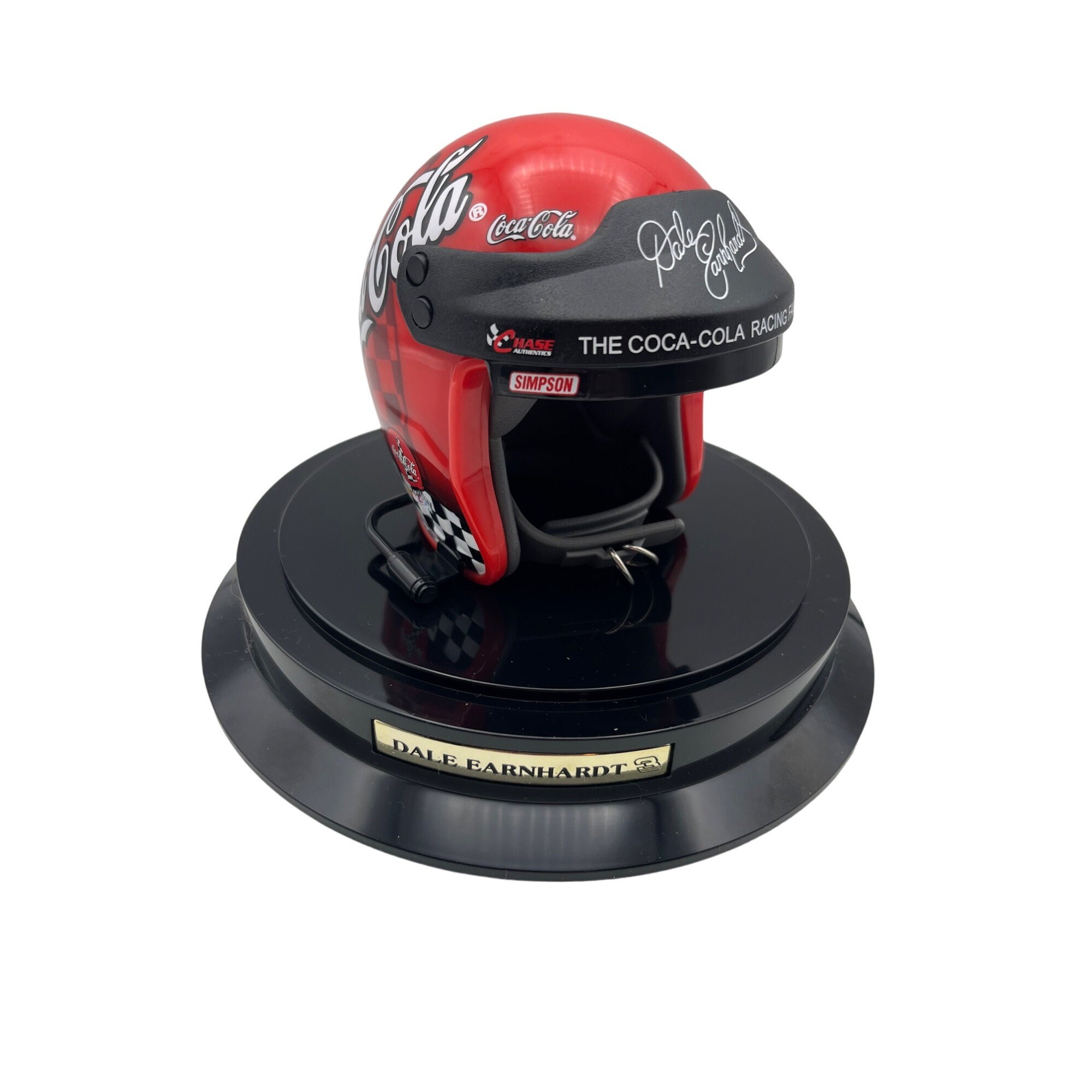 Dale Earnhardt Coca-cola 1/3 Scale Helmet W/ Display Case by