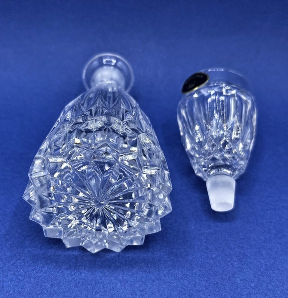 Bohemia 24% Lead Crystal Small Cut Glass Decanter and Small