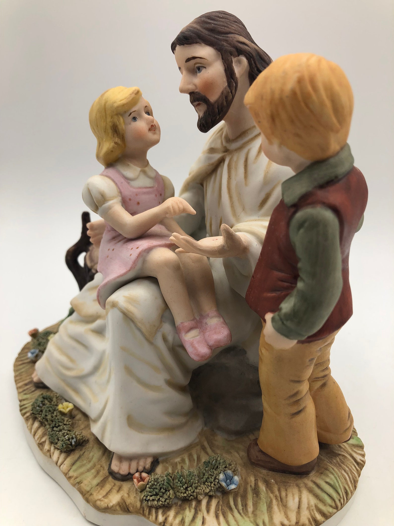 Rare 1977 Roman Ceramica Excelsis Figurine of Jesus With Two Etsy