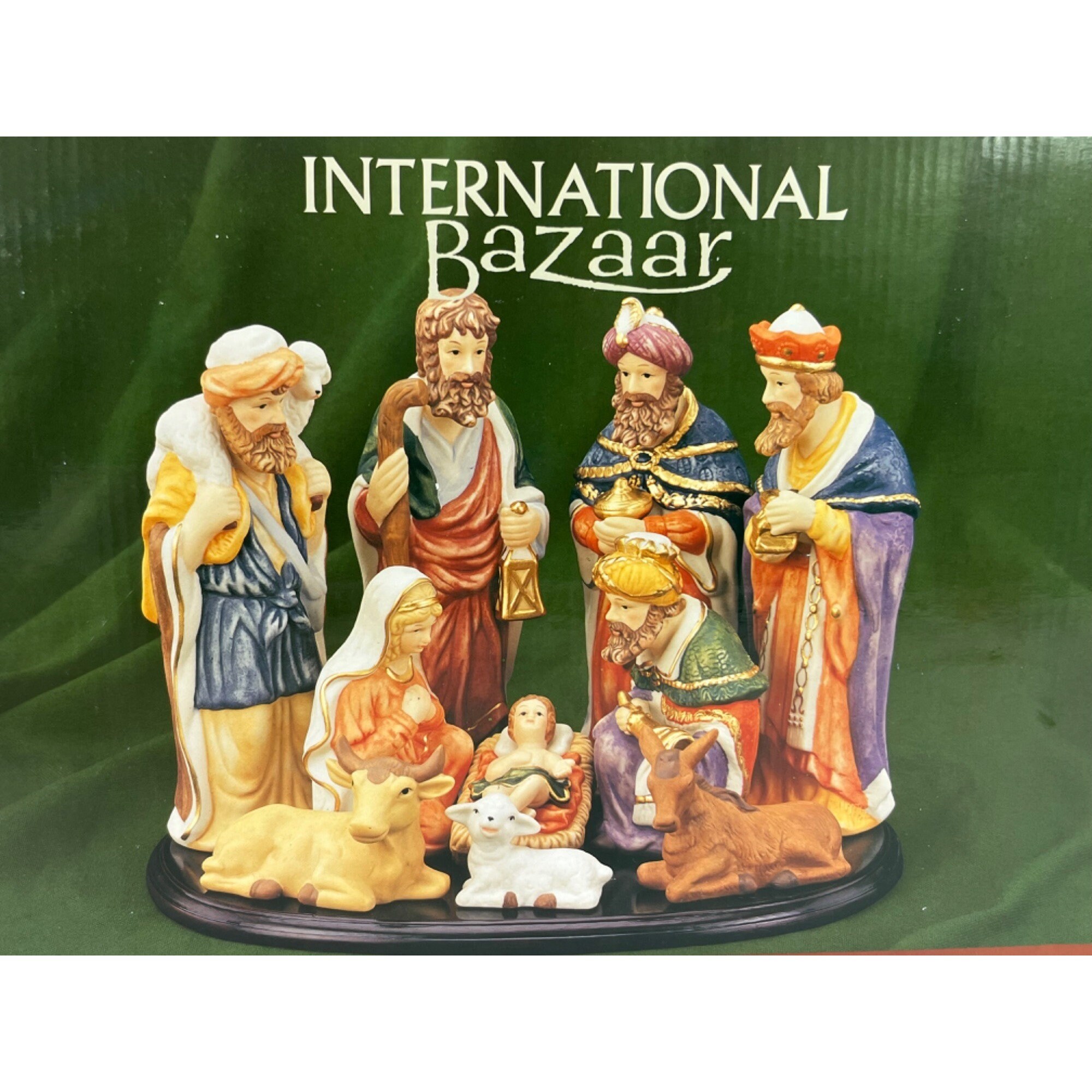 International Bazaar Hand-painted Porcelain Nativity Scene Set 11 
