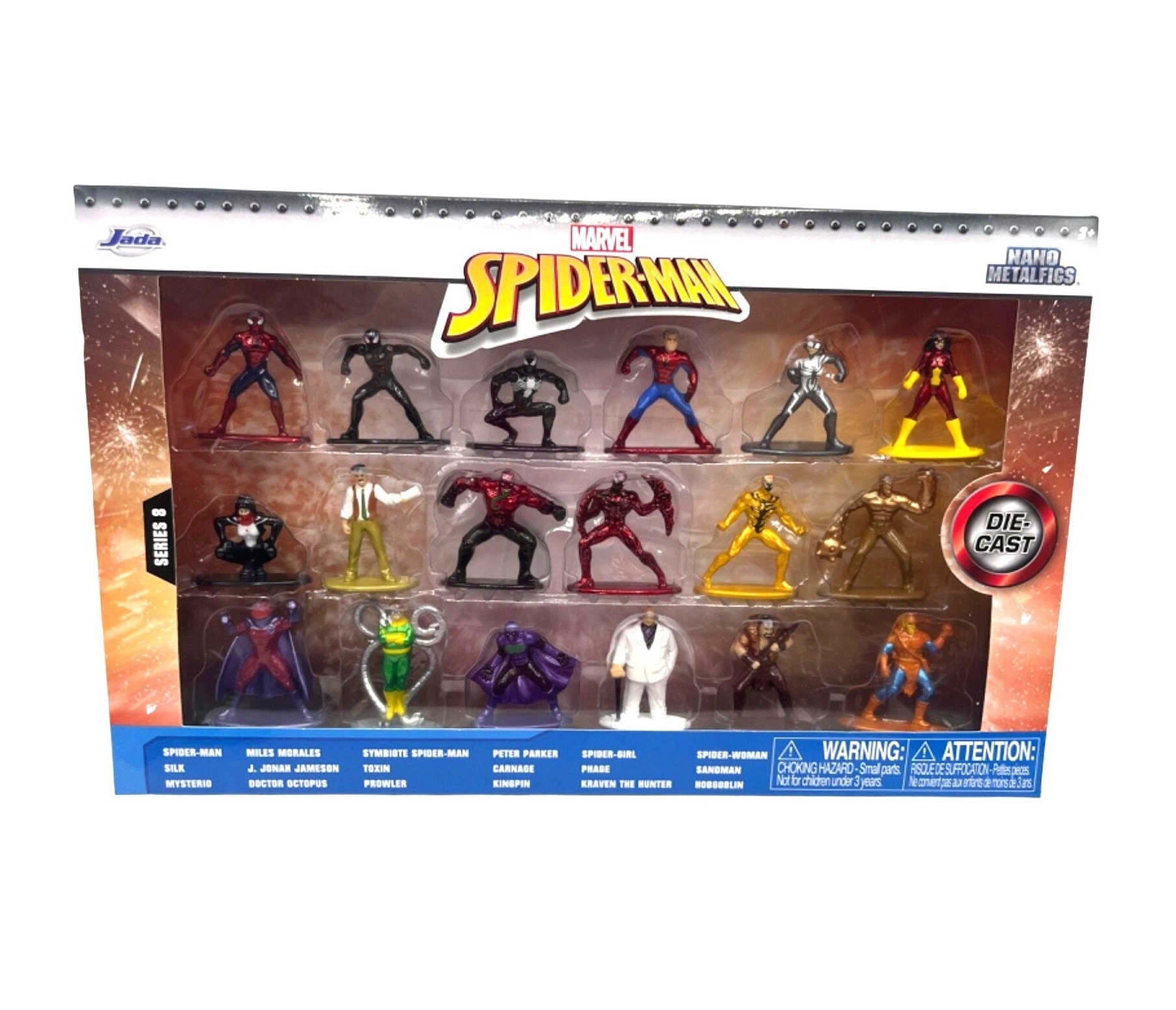 SpiderMan Mego 8 アクションフィギュア 4体セット Mego Marvel Spider