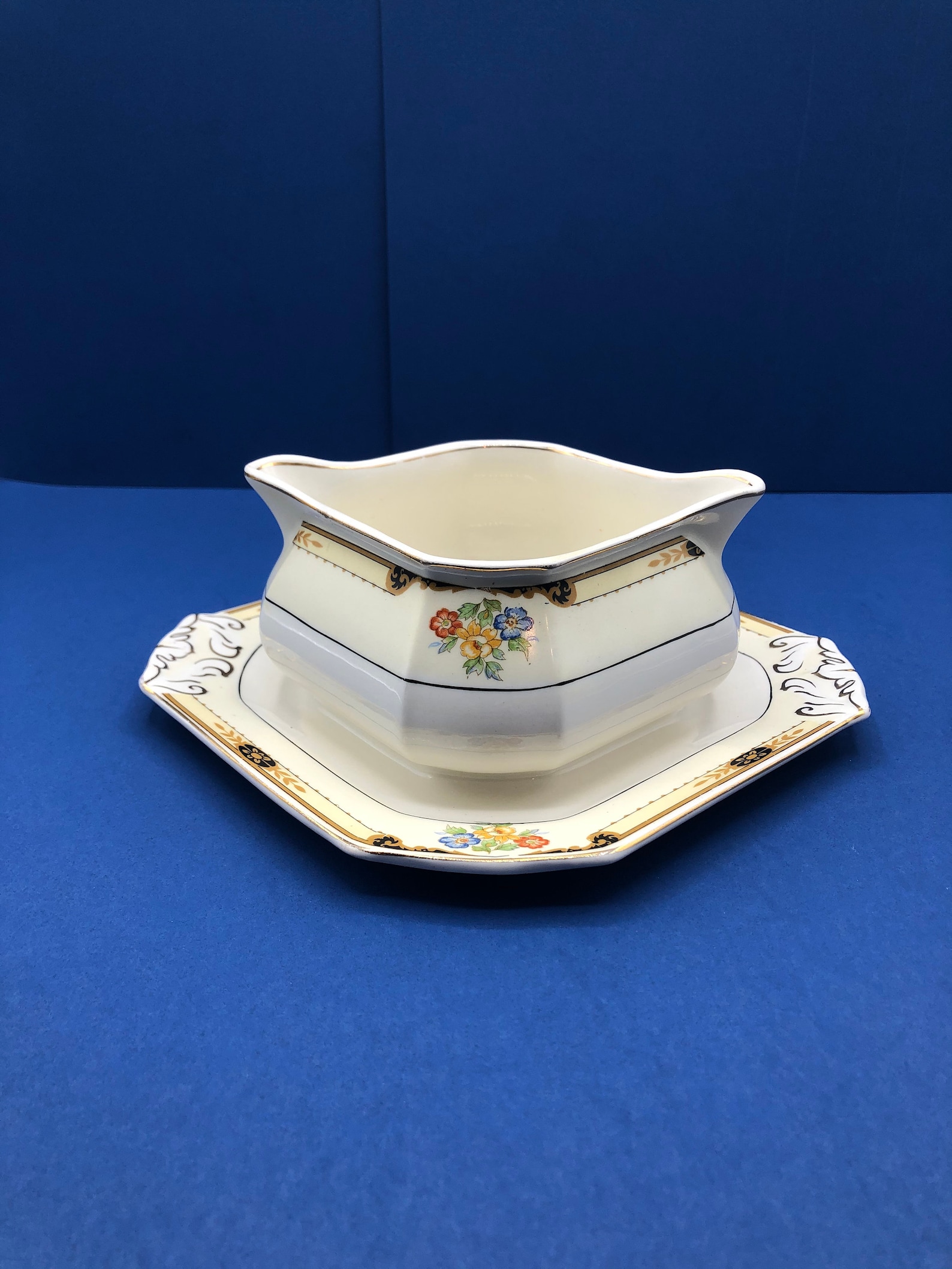 Antique Gravy Boat W Attached Saucer by W H Grindley and Co of Etsy