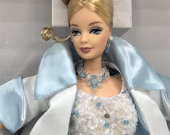 1998 Crystal Jubilee Barbie Crystal Gown, Satin Opera Coat, Tiara