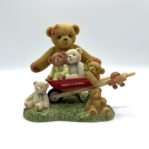 Cherished Teddies Figurine Ellie With Radio Flyer Wheelbarrow 