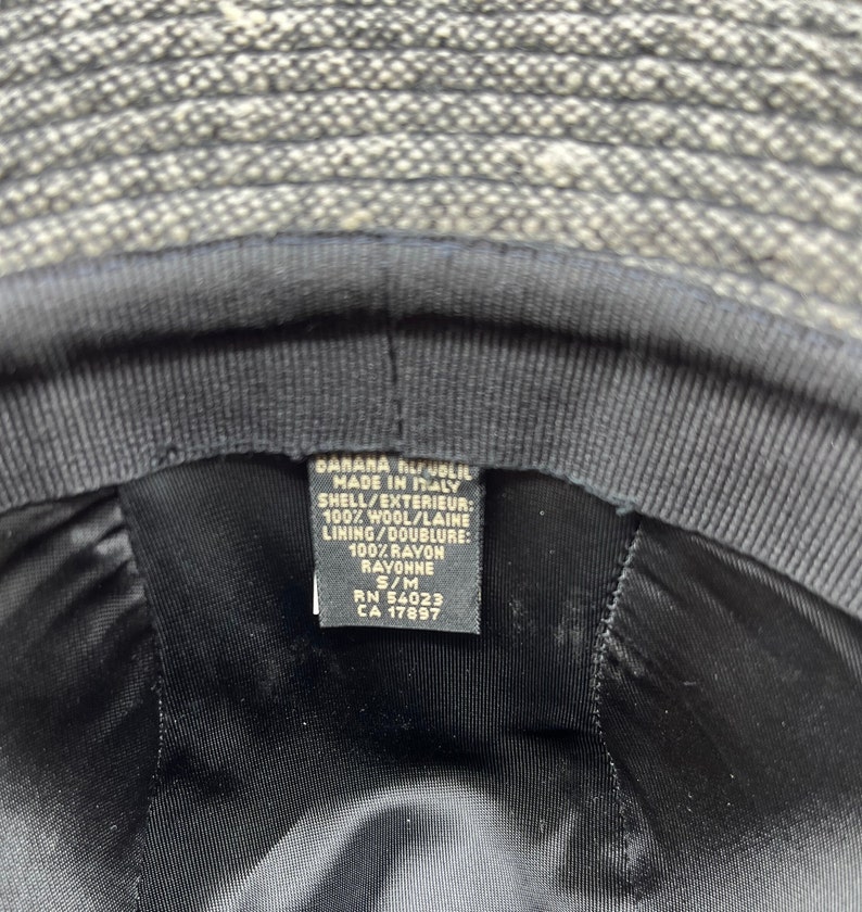 Men's Wool Tweed Fedora Hat by Banana Republic Made in Etsy