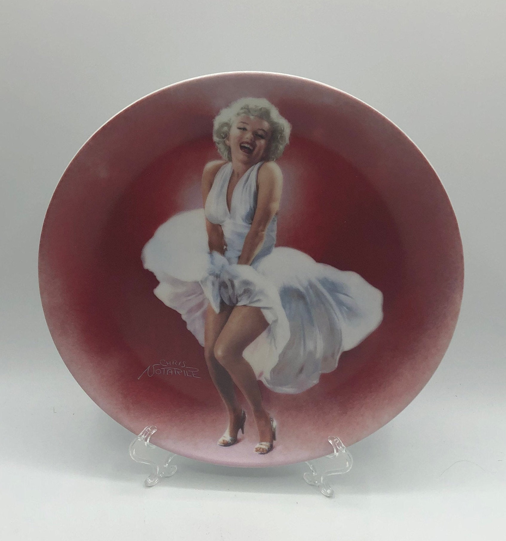 1990 Marilyn Monroe in the Seven Year Itch Collectors Plate. First