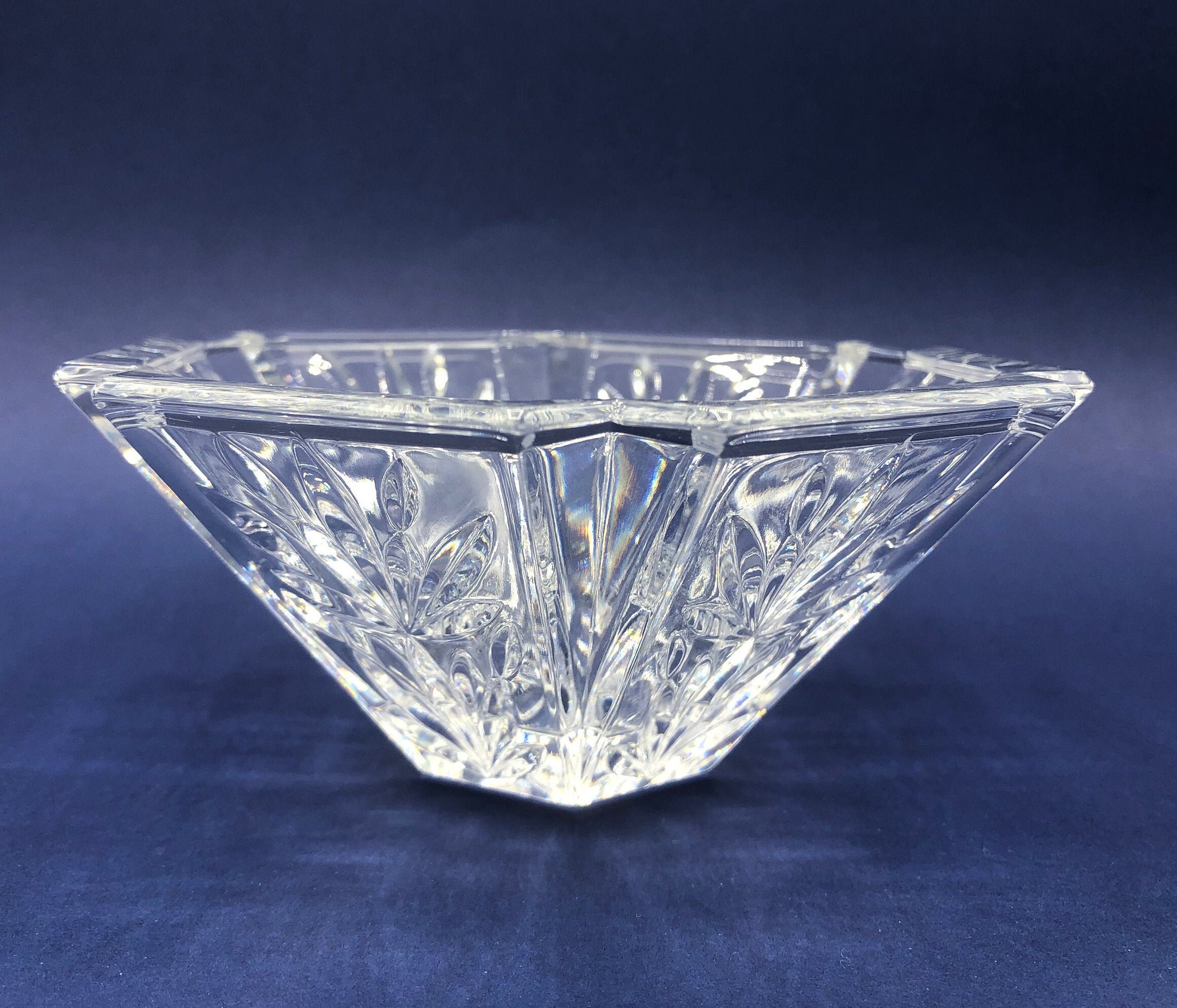 24 Lead Crystal 5.5 Bowl by WMf of Germany with 6 sides Etsy