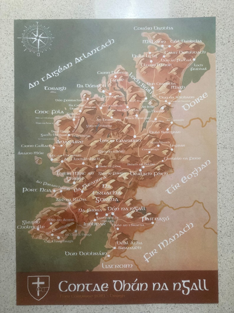 A3 - Map of County Donegal - Etsy