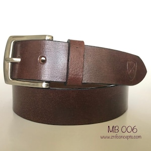 Ceinture en cuir véritable Ceinture en cuir marron image 4