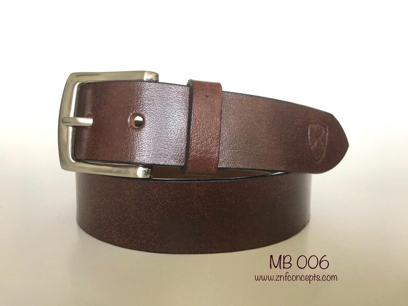 Ceinture en cuir véritable Ceinture en cuir marron image 4