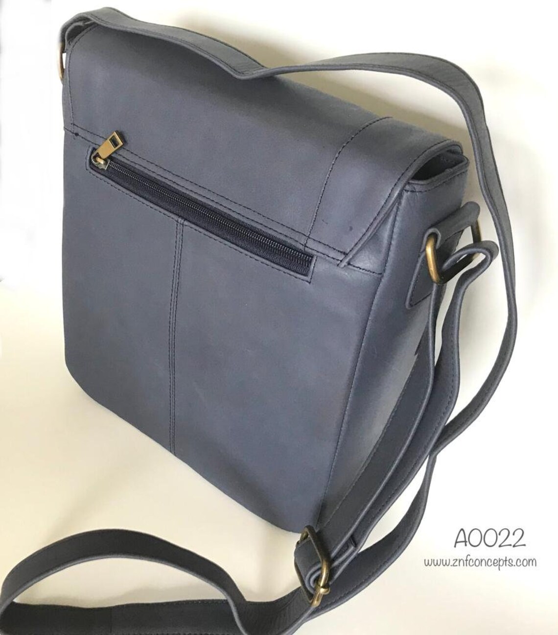 Messenger bag Men's Bag Shoulder bag Royal Blue Leather Etsy