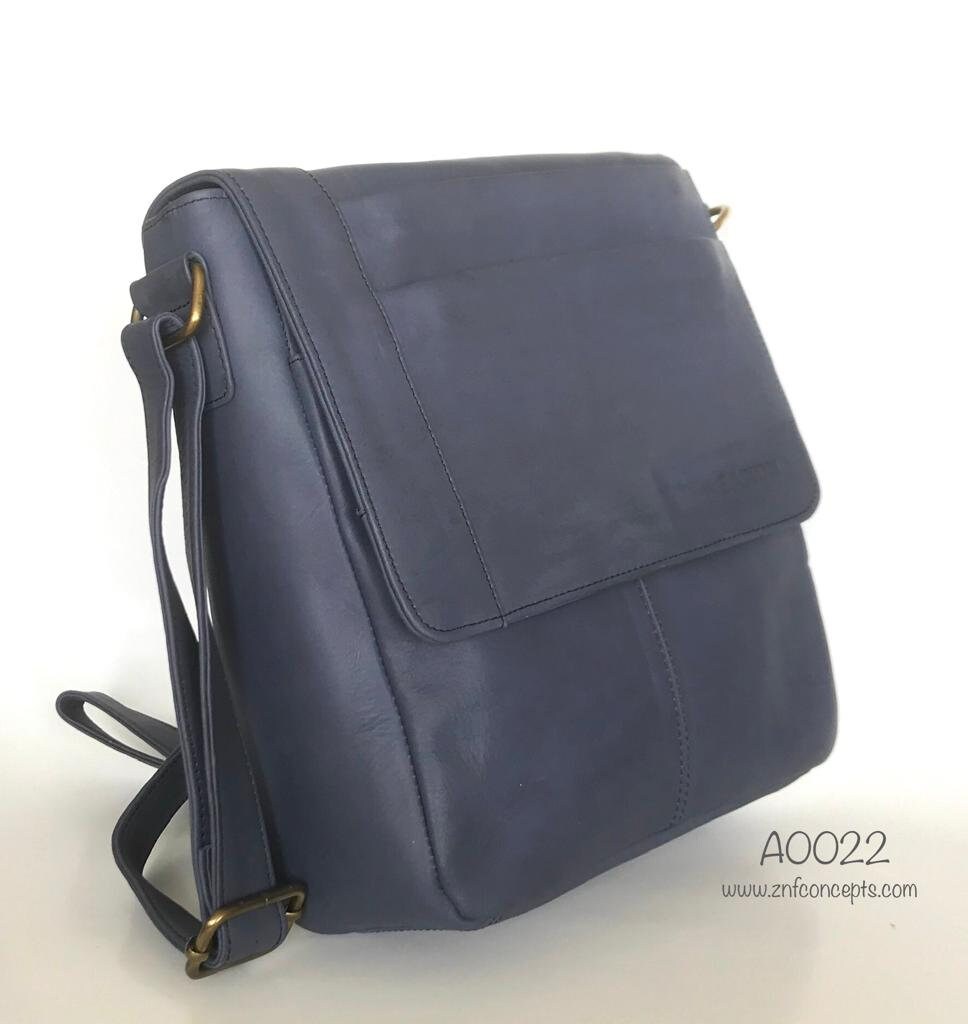 Messenger bag Men's Bag Shoulder bag Royal Blue Leather Etsy