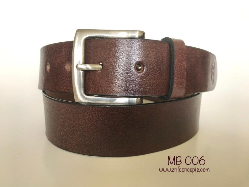 Ceinture en cuir véritable Ceinture en cuir marron image 1