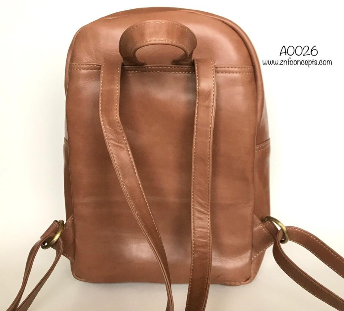 Backpack Full grain Leather Classic Design Etsy