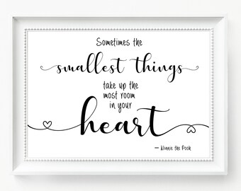 Winnie The Pooh Quote Print: Nursery Decor, Kids Room (Digital Download)