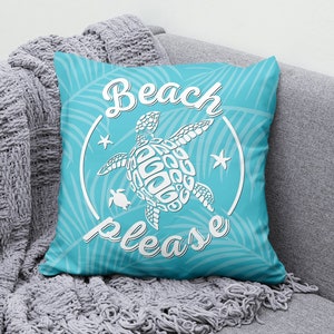 Beach please pillow sales