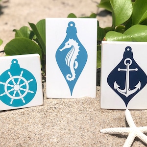 Nautical Christmas Signs Coastal Christmas Decor Beachy Christmas Signs Beach Holiday Decor ...