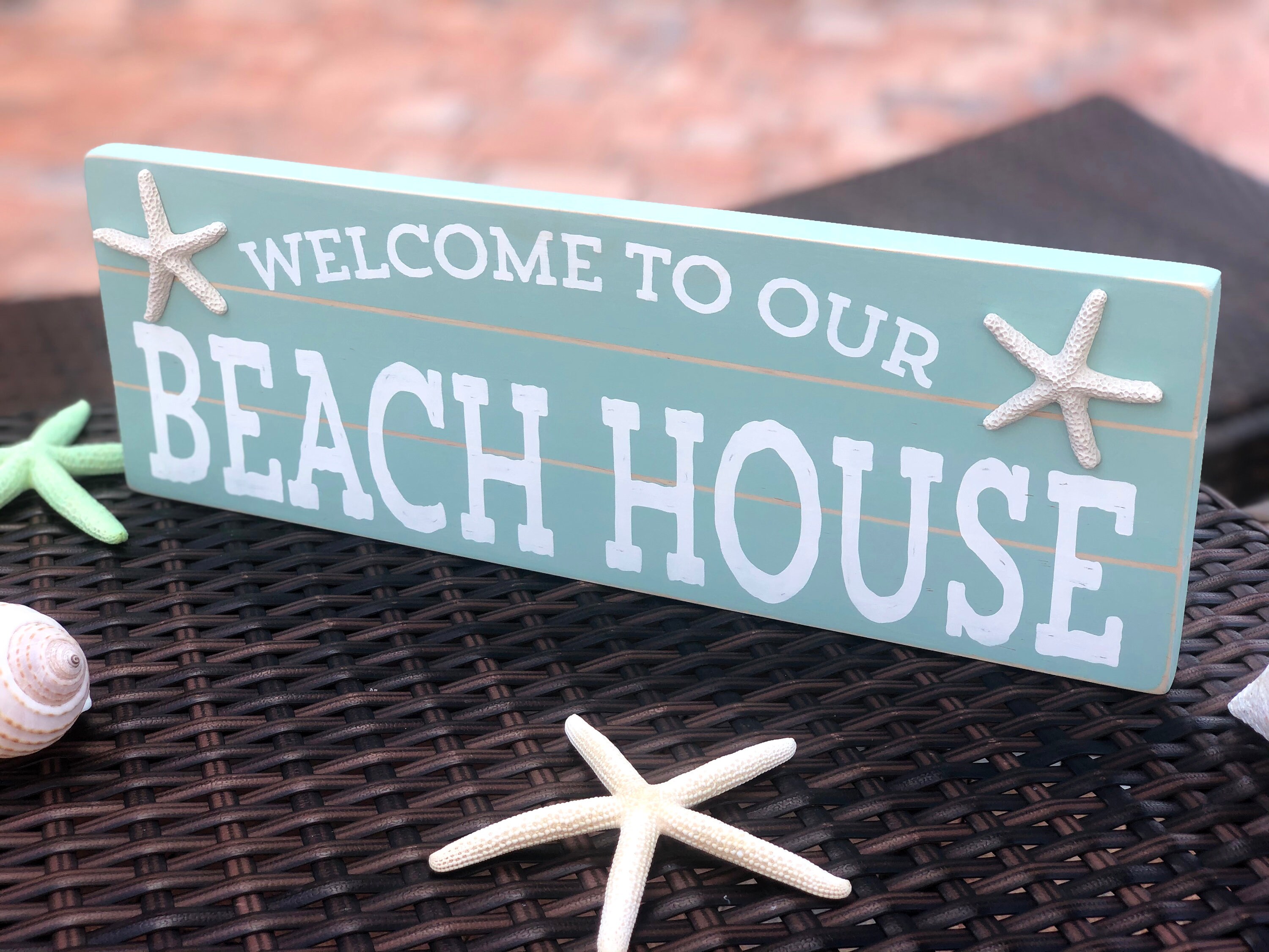 Beach House Sign To Our Beach House Sign Coastal Decor Etsy