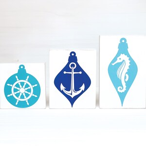 Nautical Christmas Signs Coastal Christmas Decor Beachy Christmas Signs Beach Holiday Decor ...
