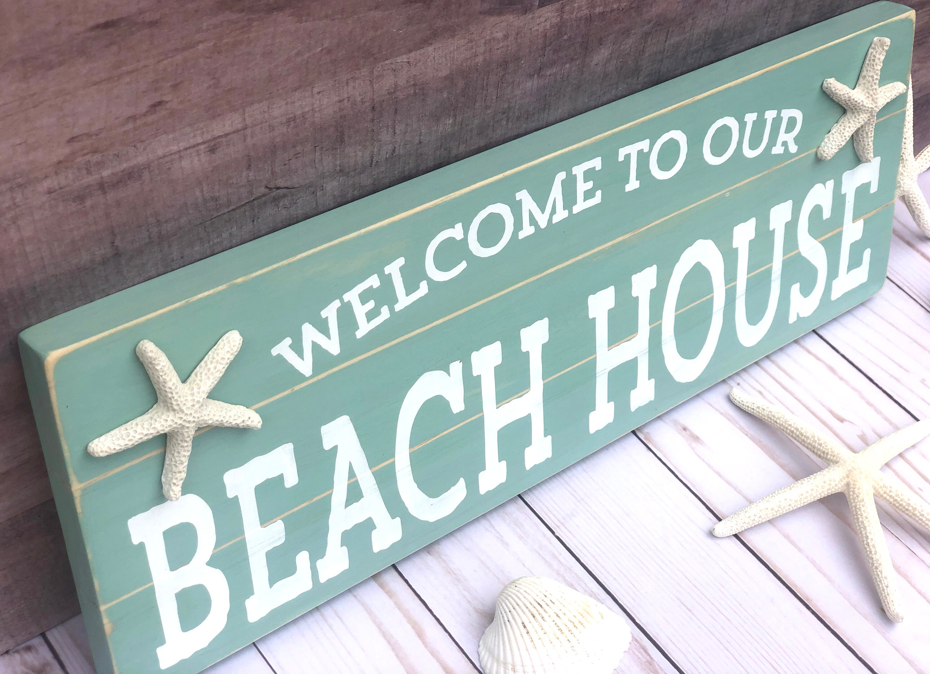 Beach House Sign To Our Beach House Sign Coastal Decor Etsy