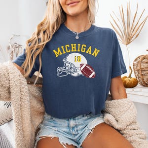 Michigan Football T-shirt, Michigan T-shirt, Comfort Colors T-shirt, College Football T-shirt