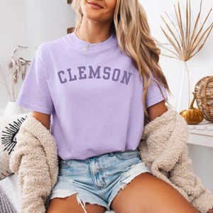 Clemson T-shirt, Clemson Football T-shirt, Comfort Colors, Monochromatic T-shirt