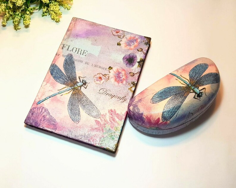 Dragonfly eyeglasses case Flowers sunglasses case elegant ...