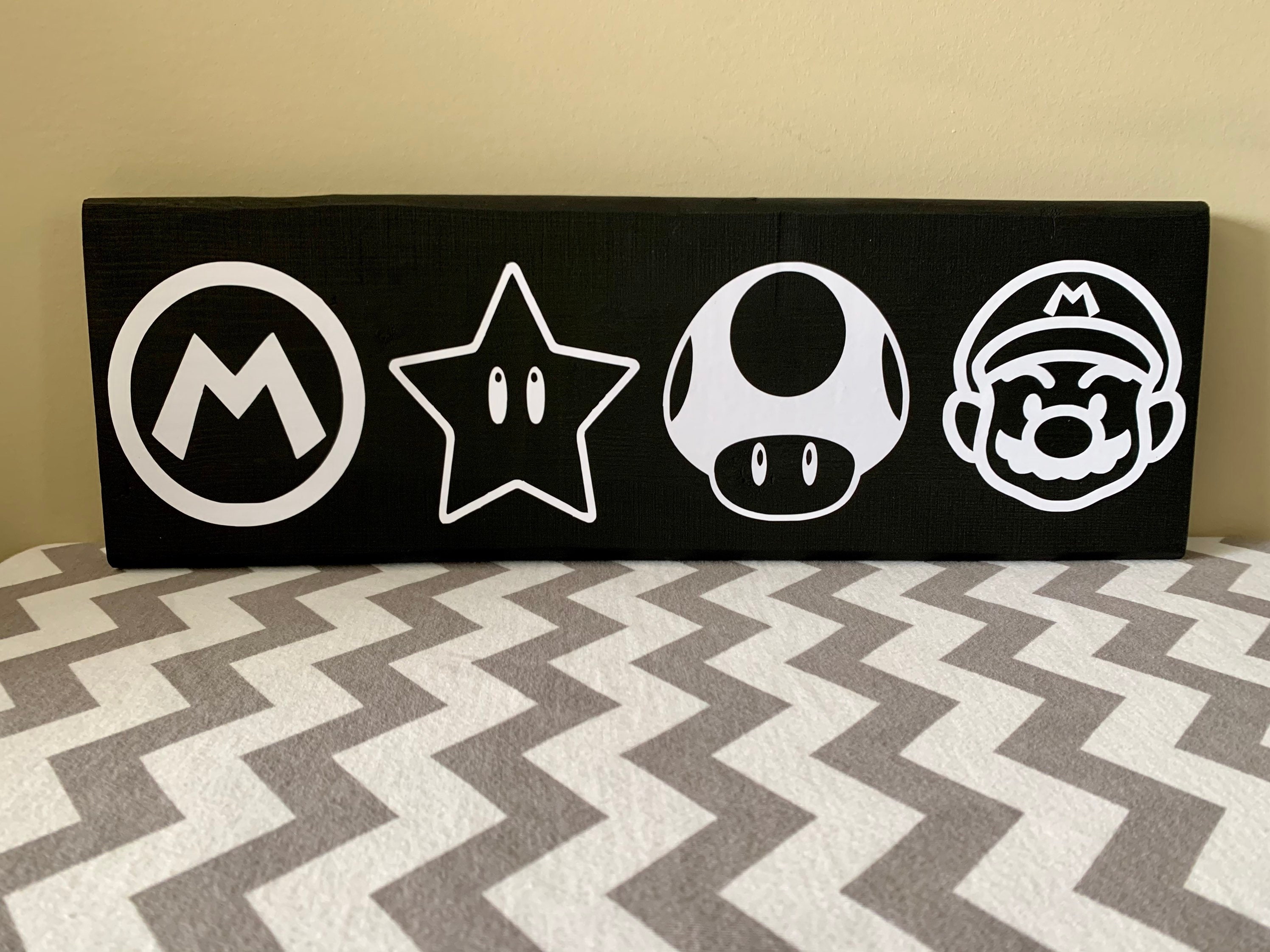 Super Mario Wooden Sign Mario Kart Super Mario Brothers | Etsy