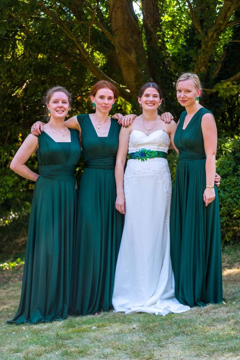 Grecian Multi Wear Convertible Bridesmaid Dresses Royal Blue
